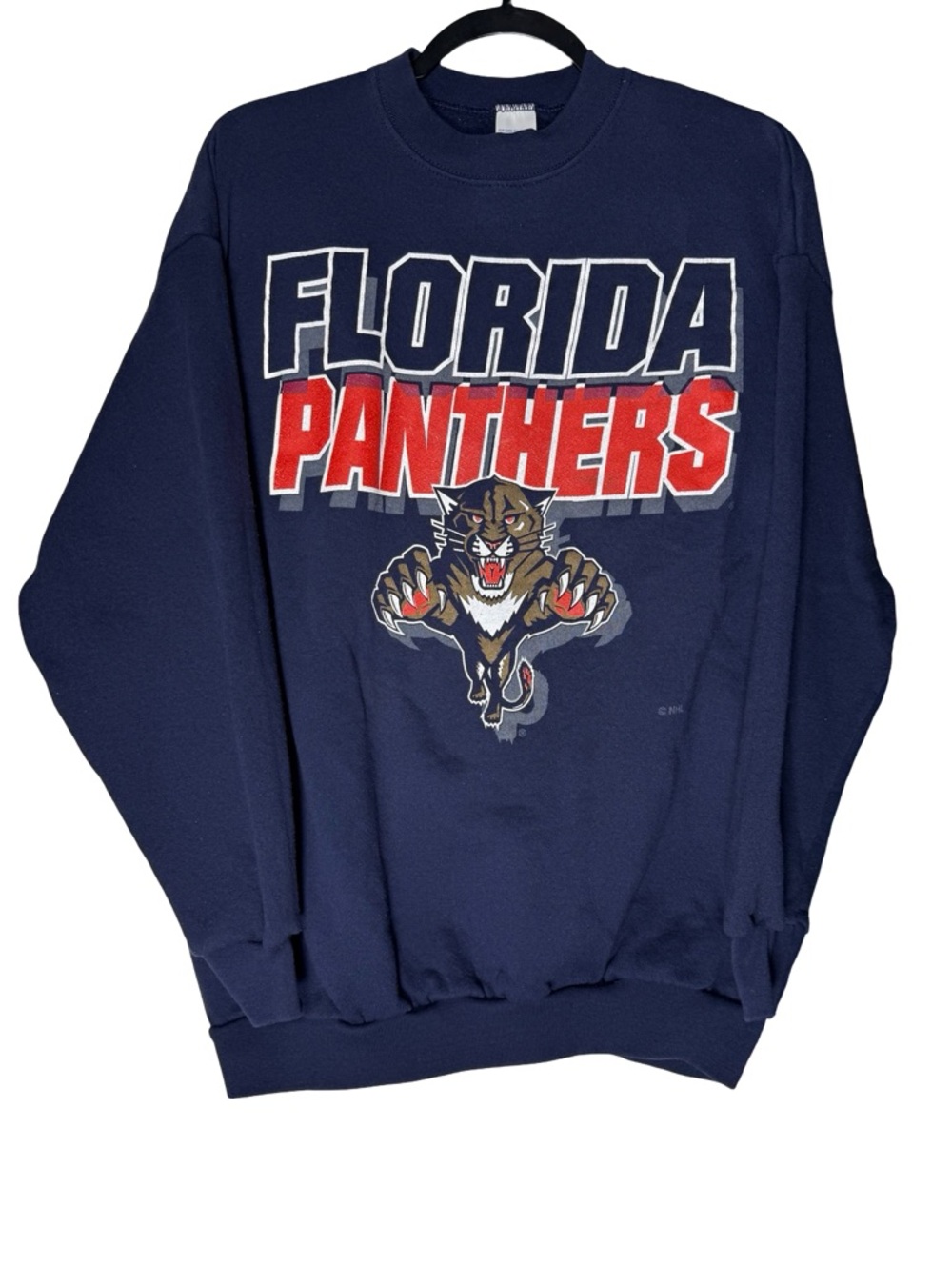 VTG Florida Panthers Pullover Crewneck XL Logo 7 NHL Graphic Sweatshirt USA 90s